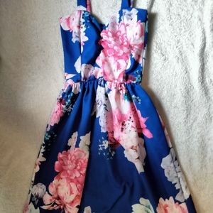 Blue floral dress
